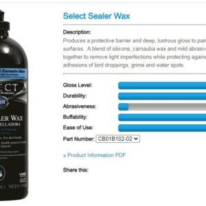 CAR BRITE SELECT™ Sealer Wax #3