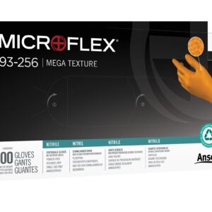 Microflex 93-256 Mega Texture Nitrile Gloves