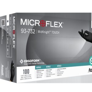 Microflex 93-732 MidKnight Touch Nitrile Exam Gloves