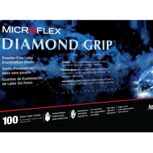Microflex MF300 Diamond Grip Latex Exam Gloves