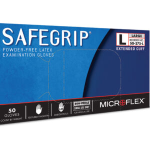 Microflex SG375 SafeGrip Latex Exam Gloves